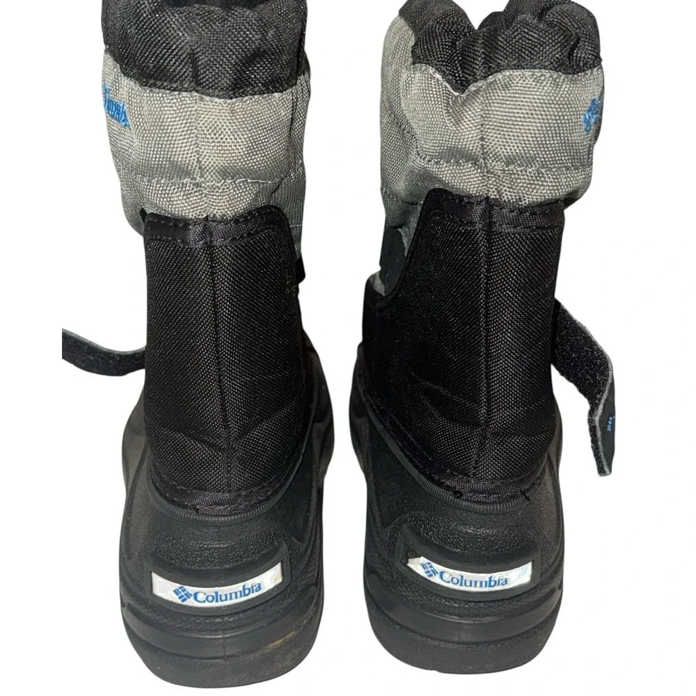 Columbia Boots Waterproof Gray Black Youth Kids Size 11 Winter Boots